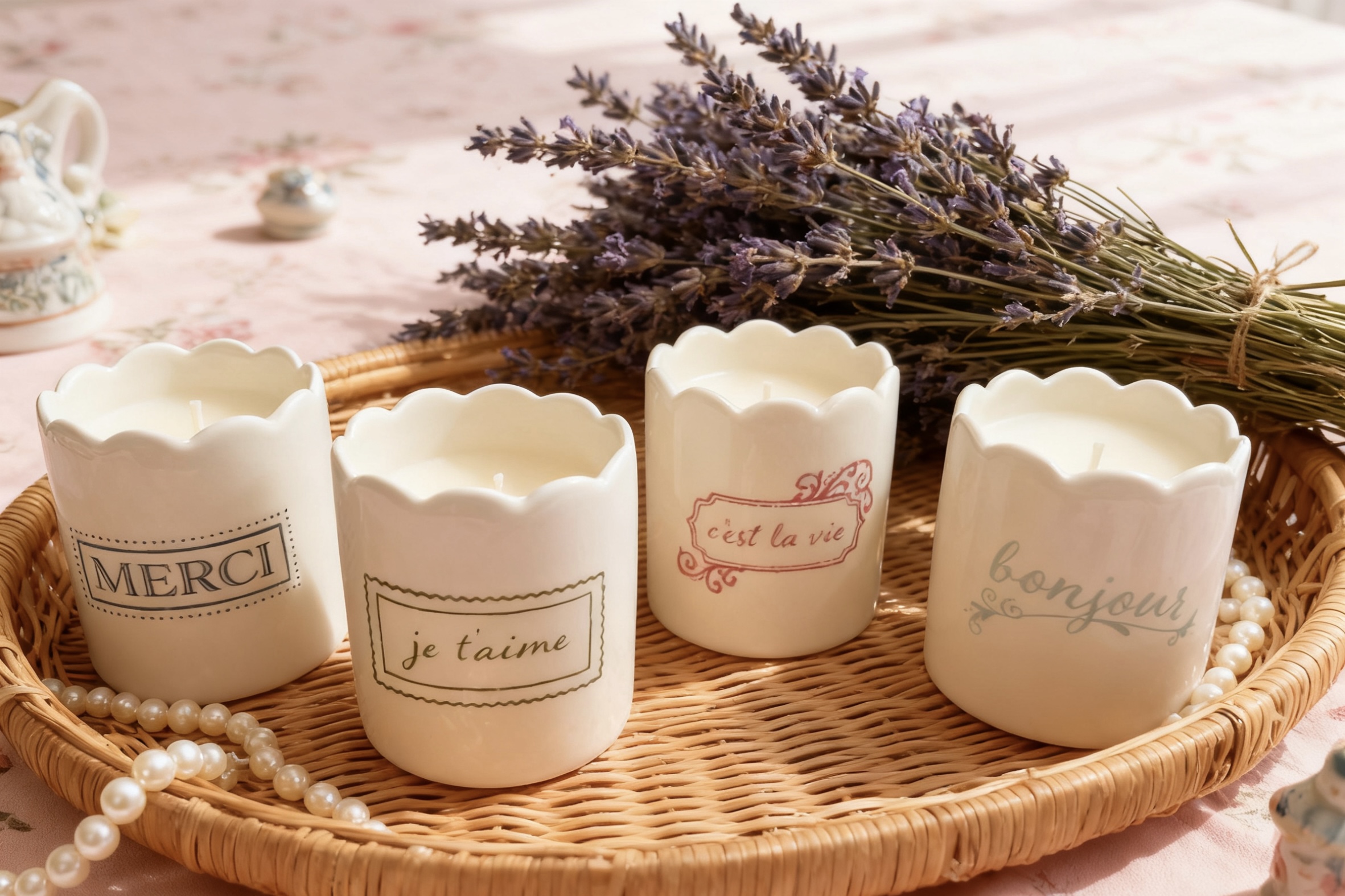 Decaled Ceramic Candle (100g wax fill)